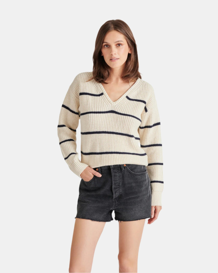 KAITLYN SWEATER IVORY MULTI - Clothing - Steve Madden Canada