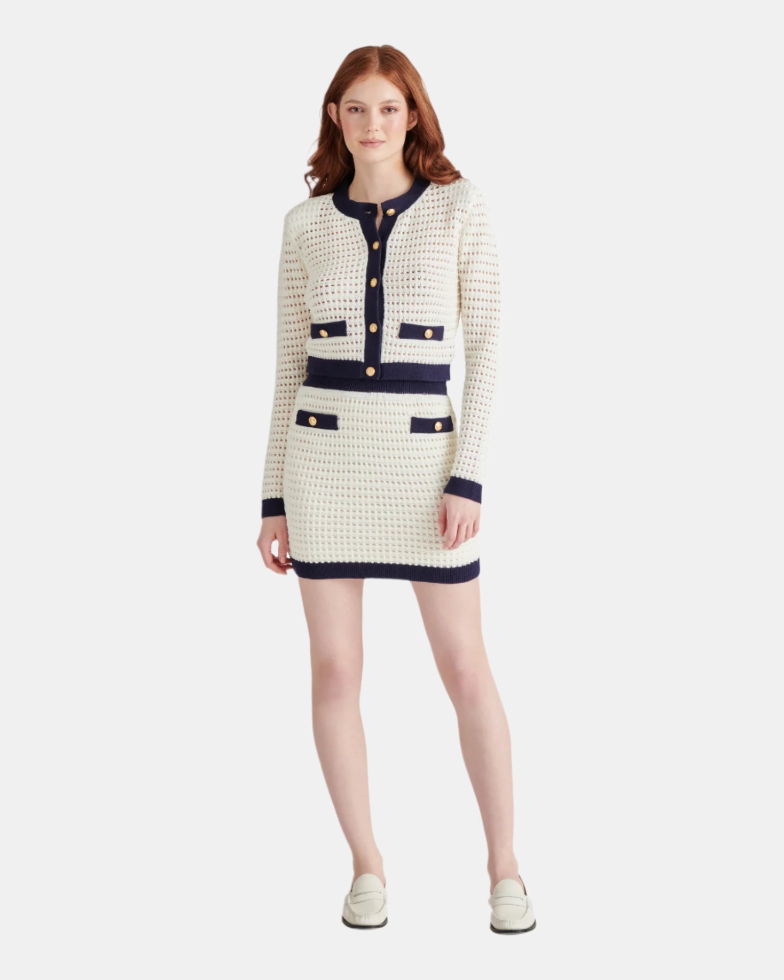 CASETTE CARDIGAN WHITE - Clothing - Steve Madden Canada