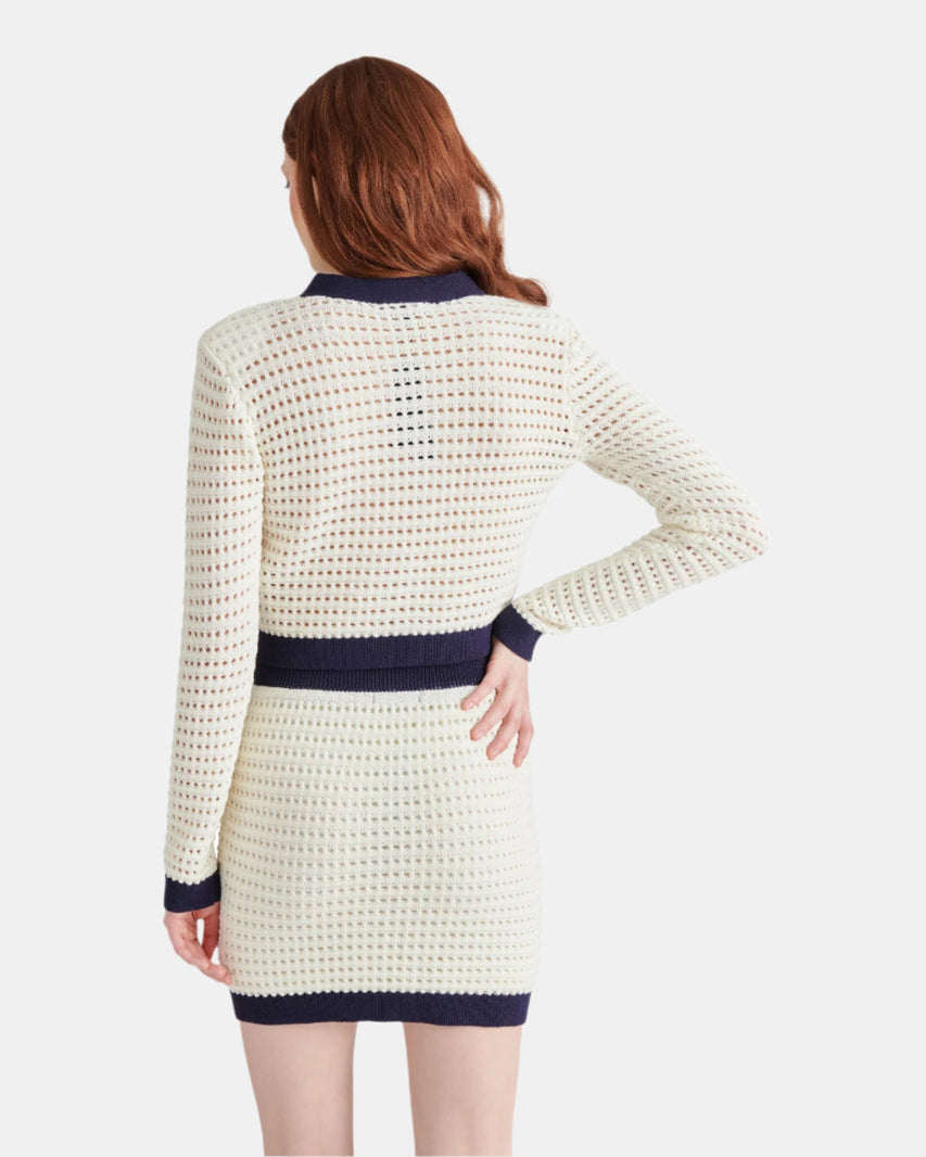 CASETTE CARDIGAN WHITE - Clothing - Steve Madden Canada