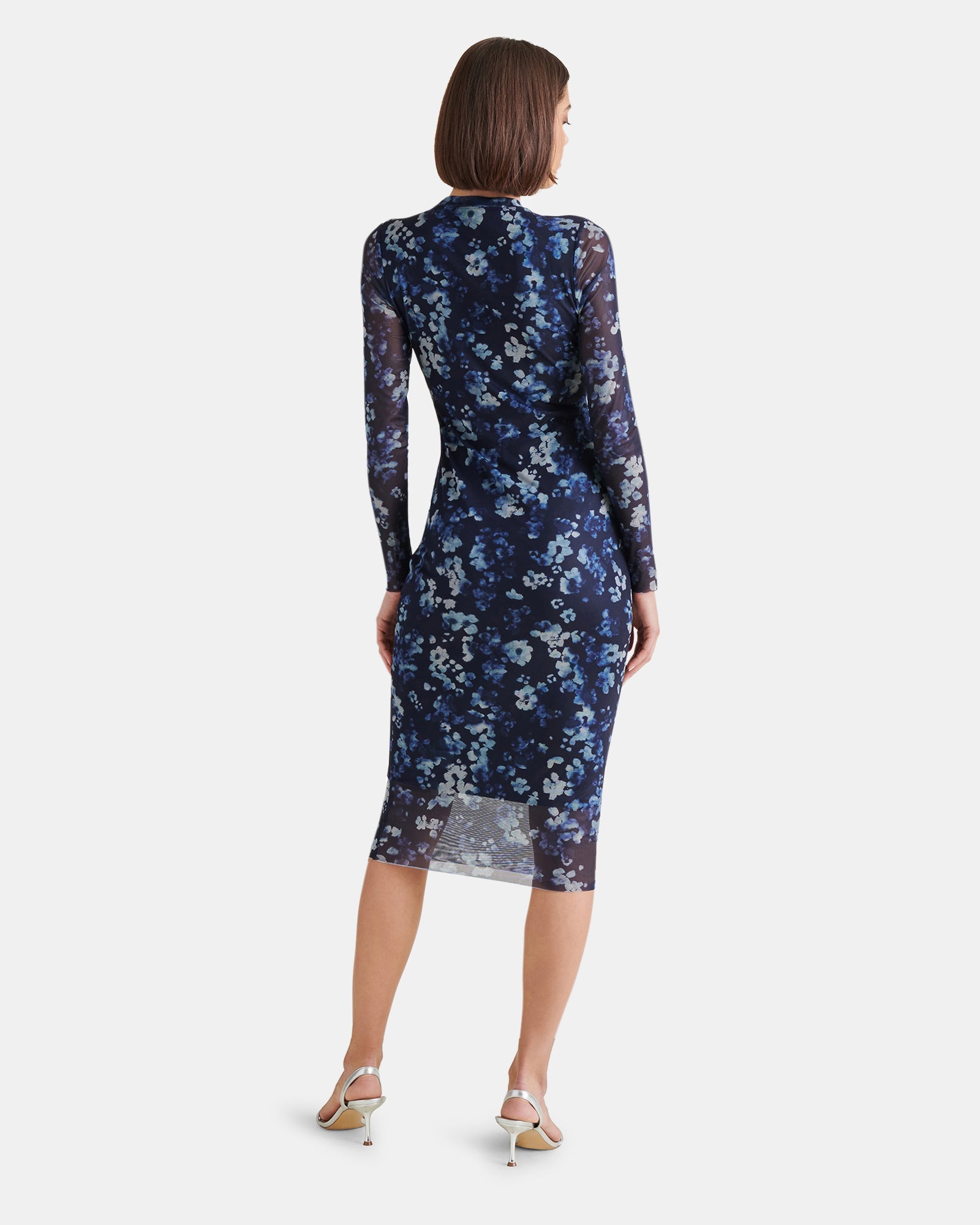 HAILEE DRESS FLORAL INDIGO - Clothing - Steve Madden Canada