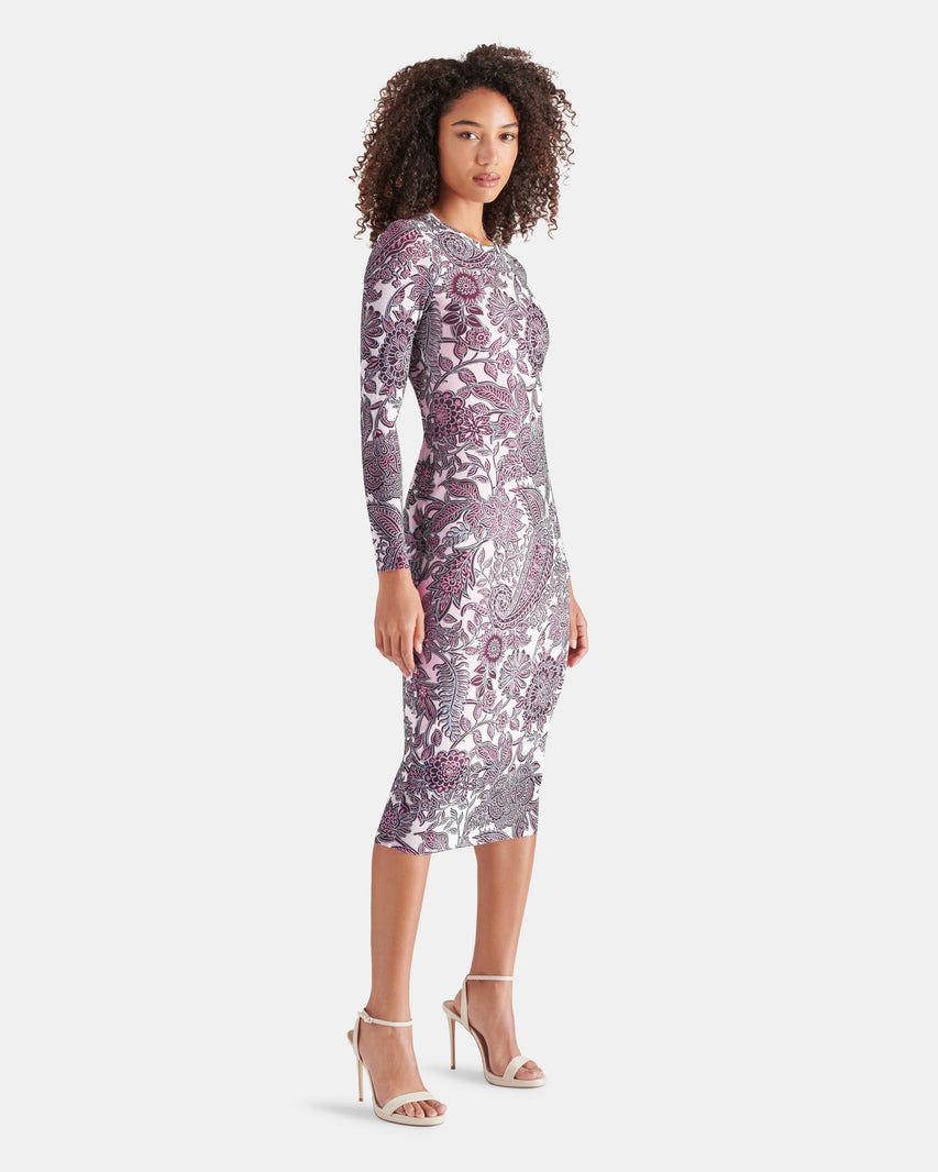 HAILEE DRESS BURGUNDY - Clothing - Steve Madden Canada