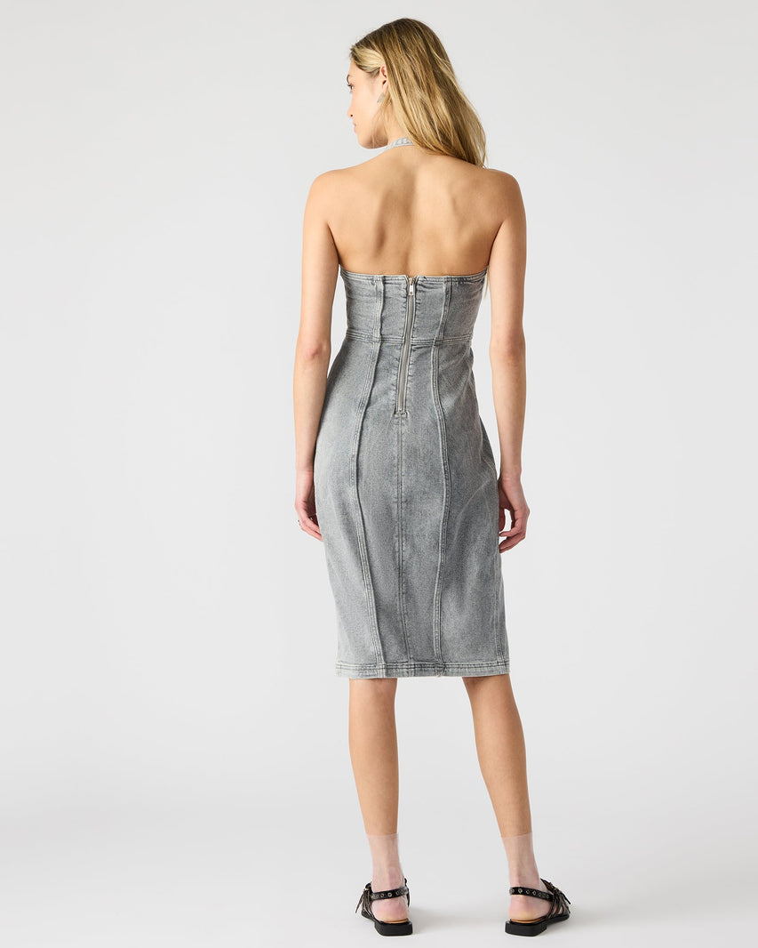 GIA DRESS LIGHT GREY - Clothing - Steve Madden Canada