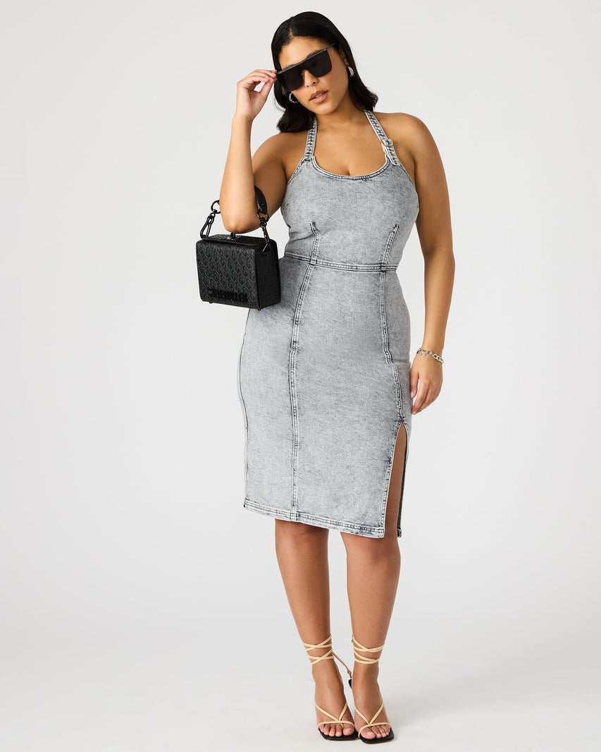 GIA DRESS LIGHT GREY - Clothing - Steve Madden Canada
