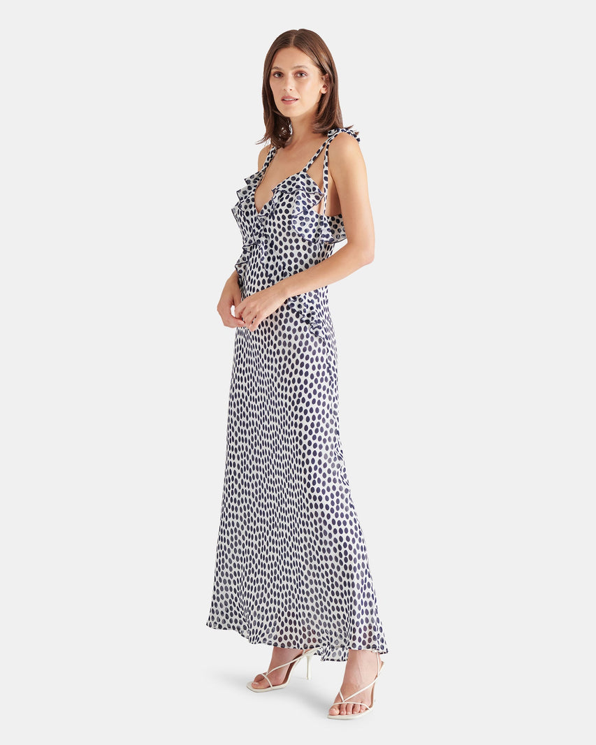ADALINA DRESS POLKA DOT NATURAL MULTI - Clothing - Steve Madden Canada