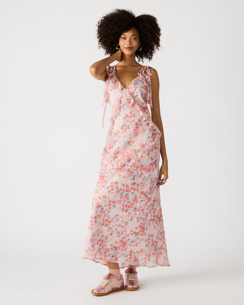ADALINA DRESS FLORAL LAVENDER - Clothing - Steve Madden Canada