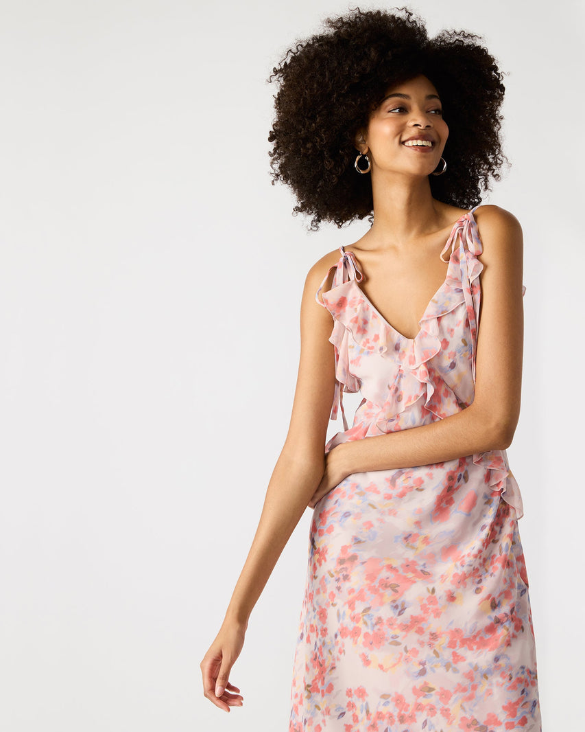 ADALINA DRESS FLORAL LAVENDER - Clothing - Steve Madden Canada