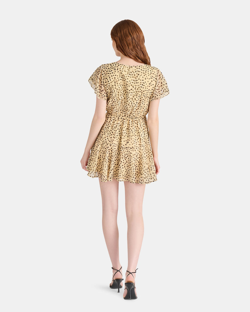 KIRSTY DRESS CHEETAH TAN MULTI - Clothing - Steve Madden Canada