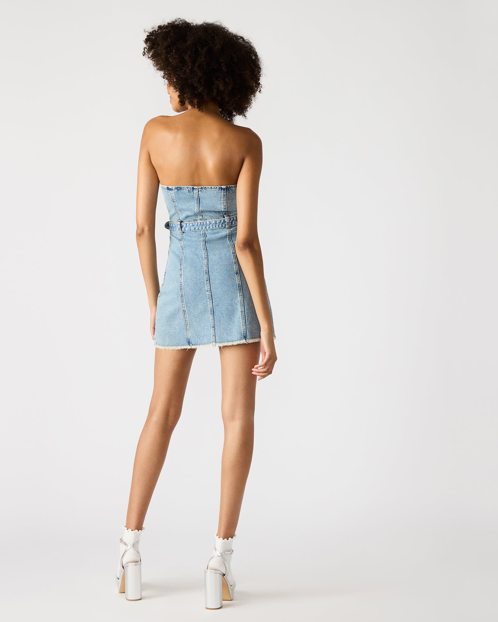 MATILDA DRESS BLUE - Clothing - Steve Madden Canada