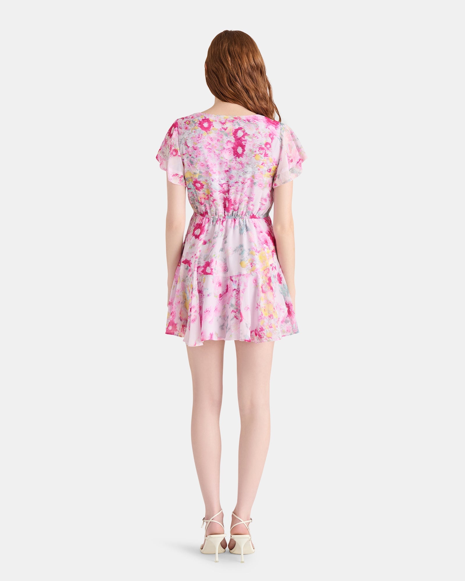 KIRSTY DRESS FLORAL PINK MULTI - Clothing - Steve Madden Canada