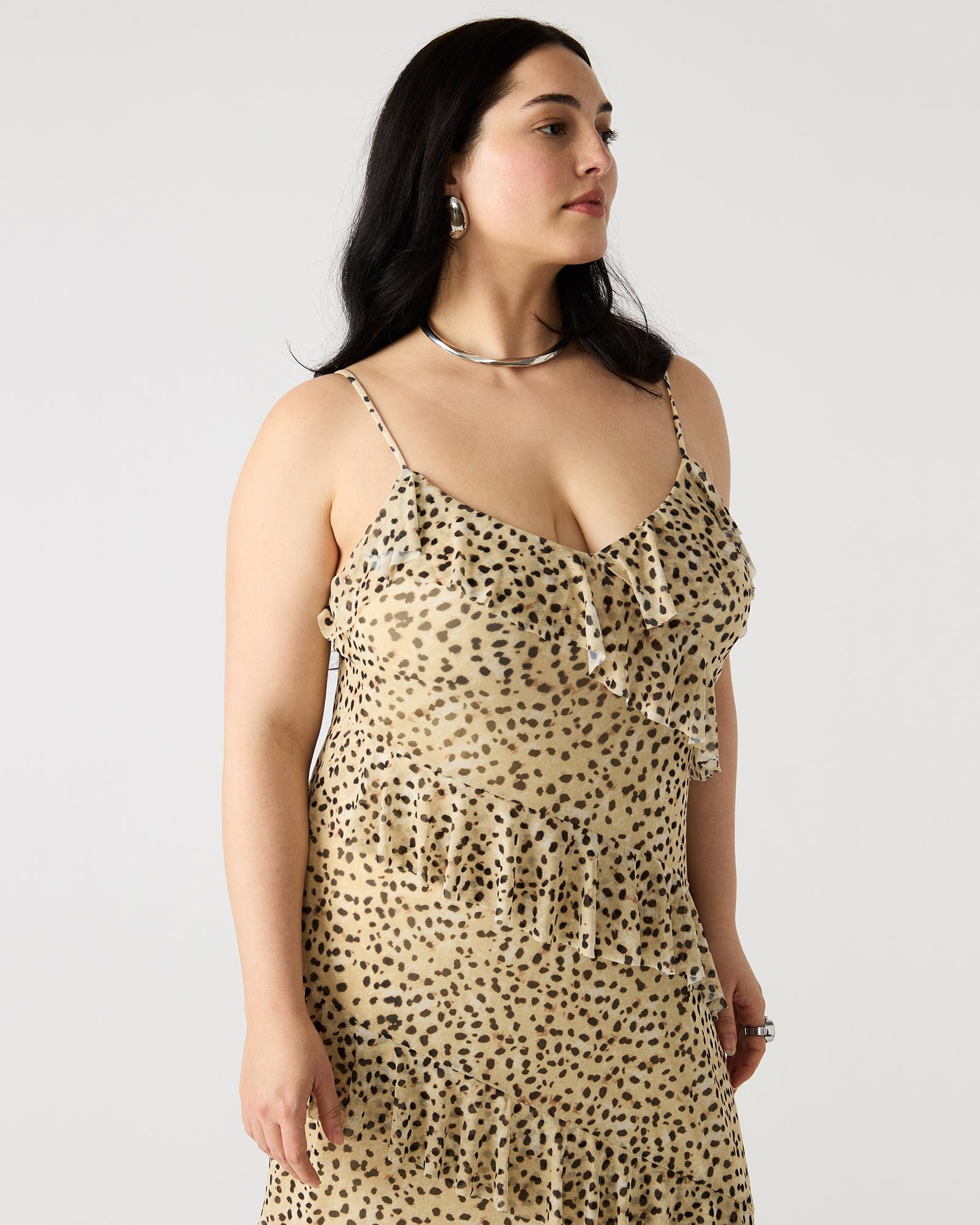 AIDA DRESS LEOPARD TAN MULTI - Clothing - Steve Madden Canada