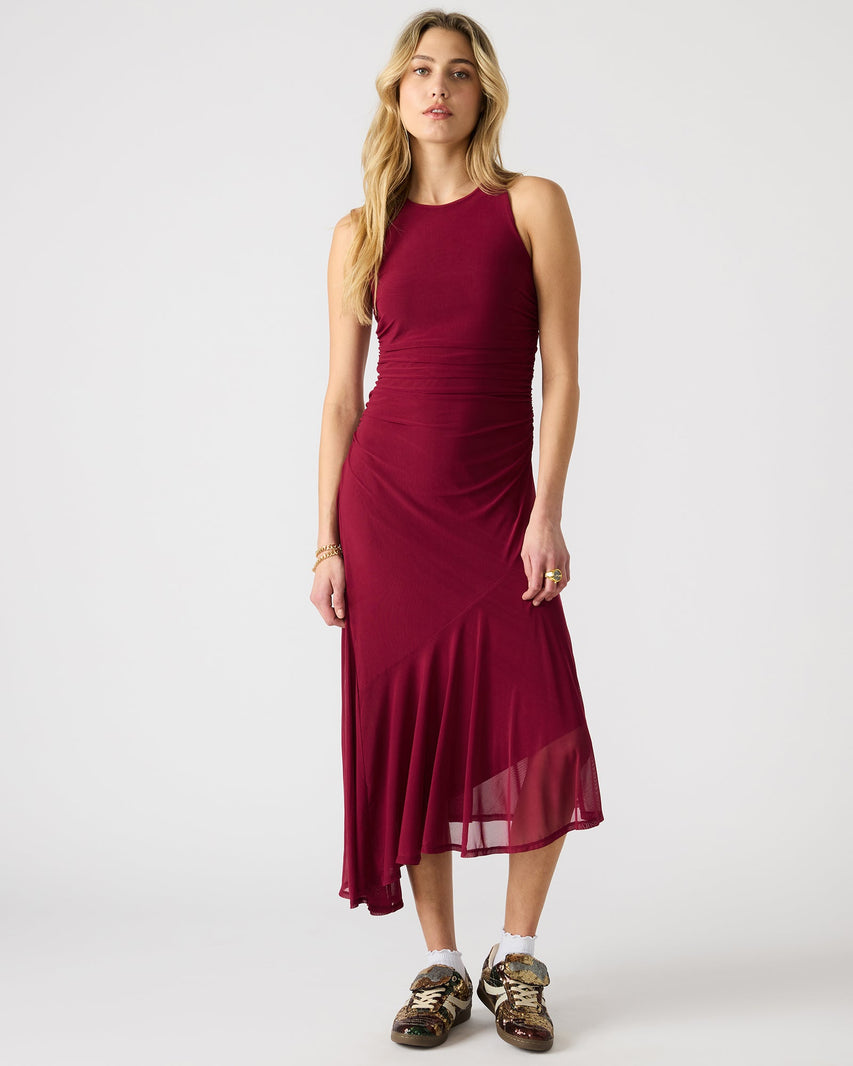 LANEY DRESS WINE - Clothing - Steve Madden Canada