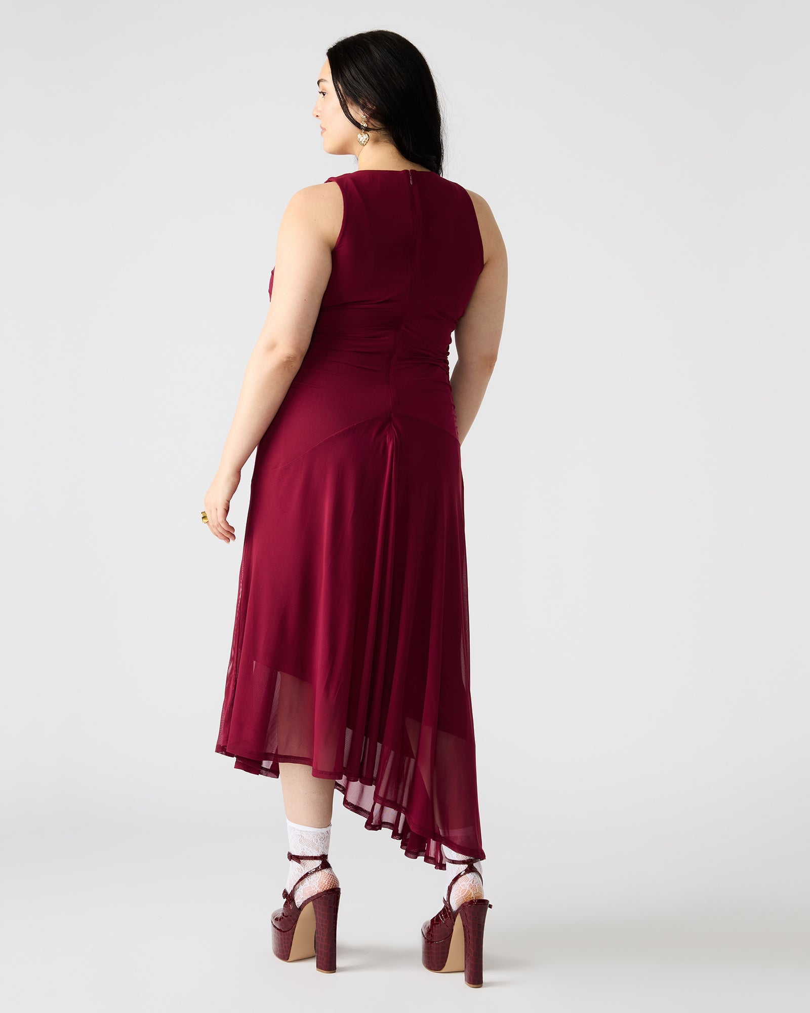 LANEY DRESS WINE - Clothing - Steve Madden Canada