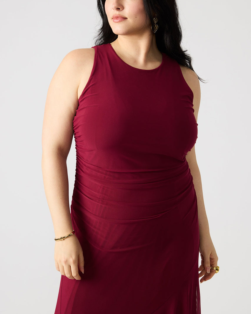 LANEY DRESS WINE - Clothing - Steve Madden Canada