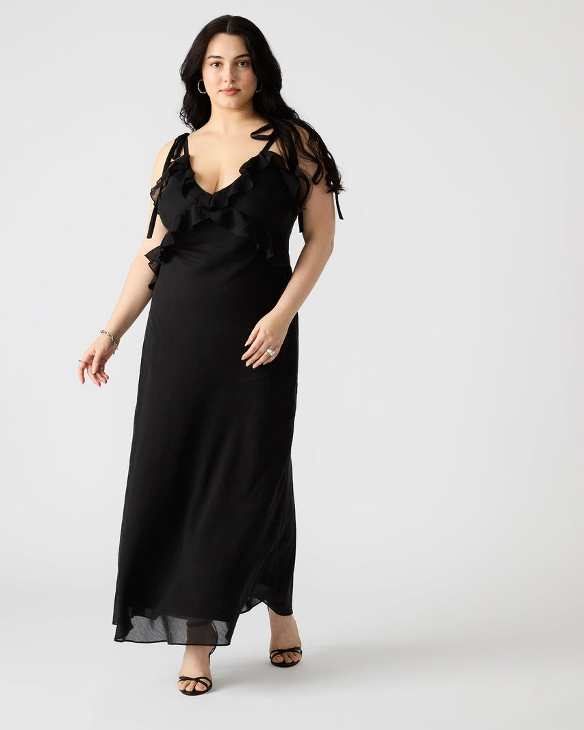 ADALINA DRESS BLACK - Clothing - Steve Madden Canada