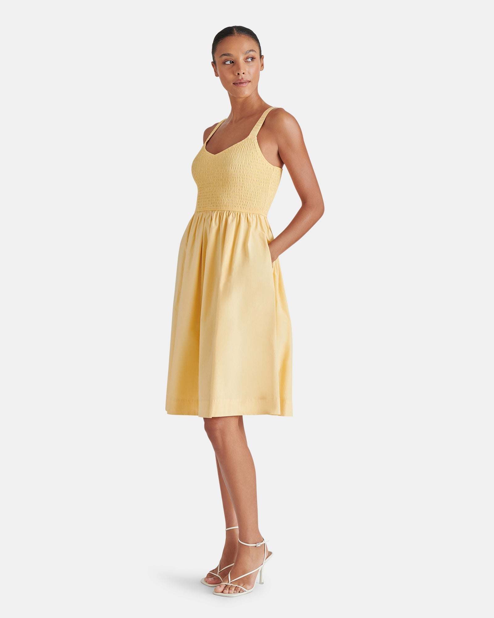 FLEUR DRESS YELLOW - Clothing - Steve Madden Canada