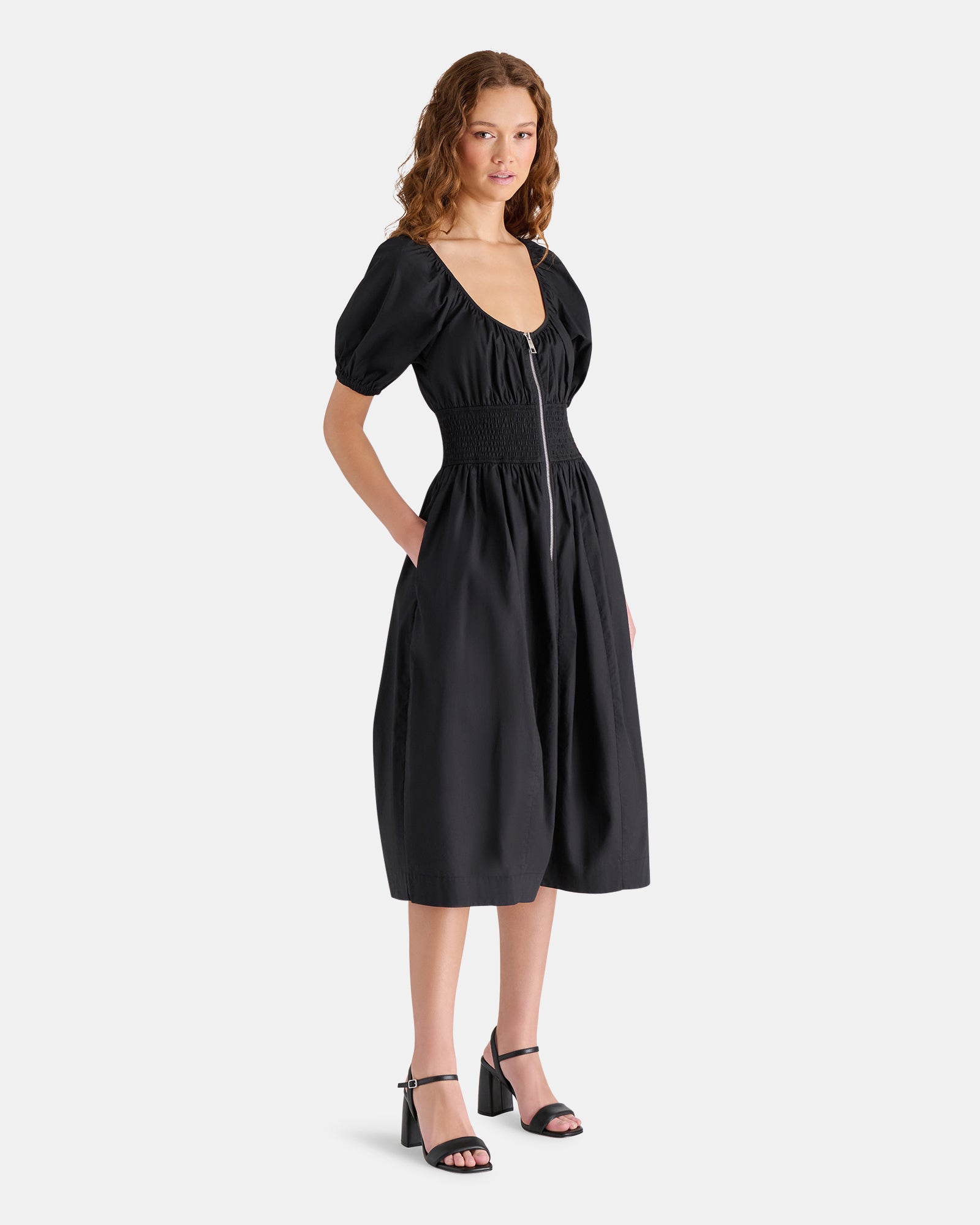 LIORA DRESS BLACK - Clothing - Steve Madden Canada
