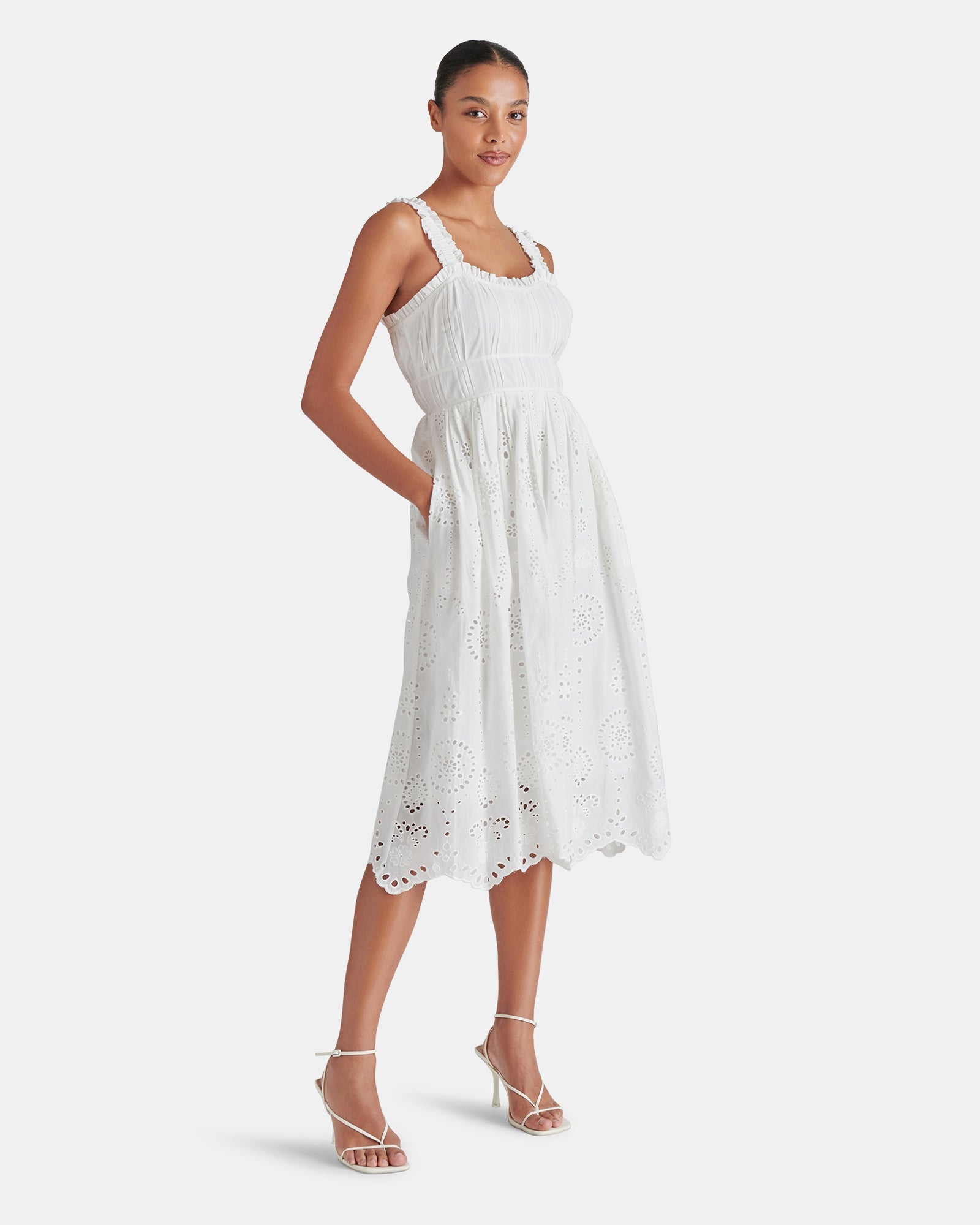 HARMONY DRESS MAXI WHITE - Clothing - Steve Madden Canada