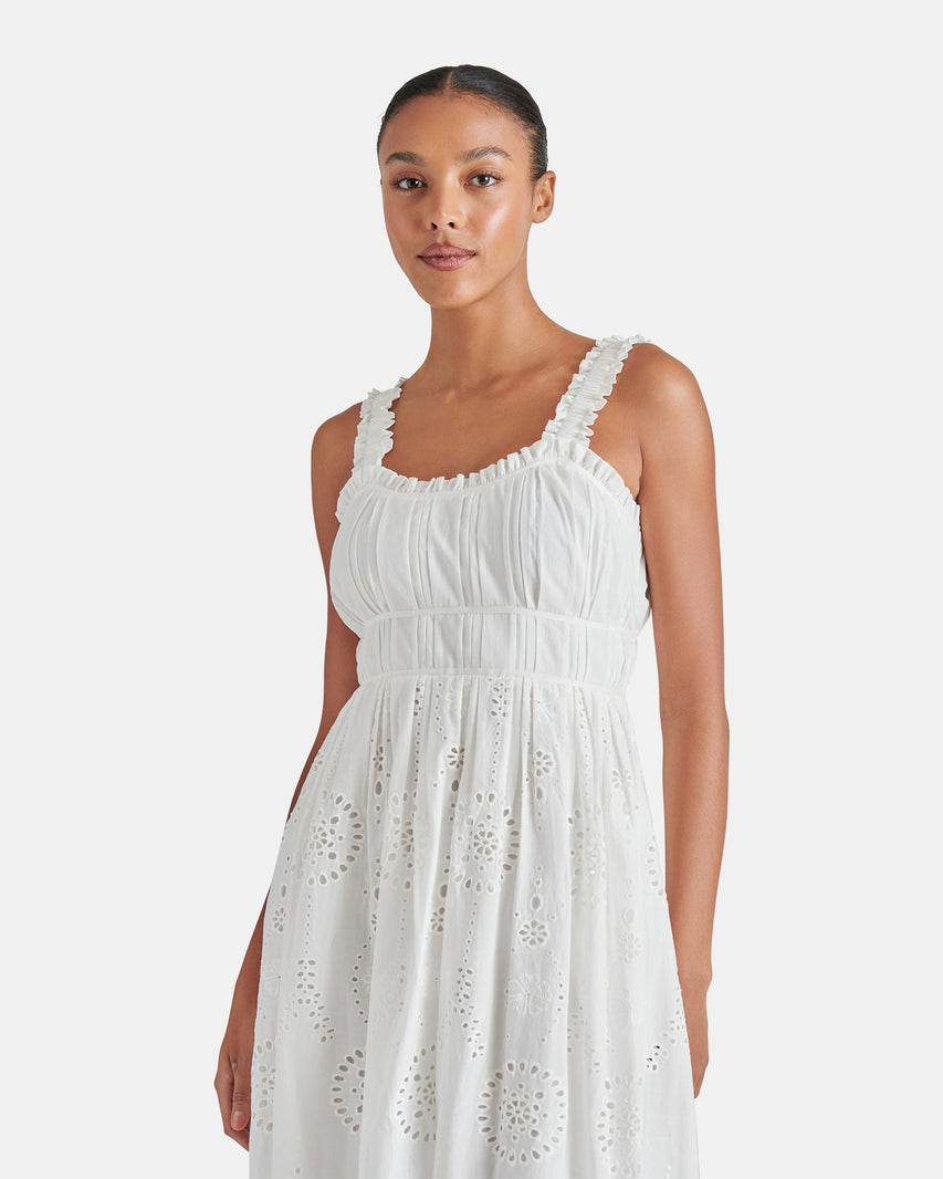 HARMONY DRESS MAXI WHITE - Clothing - Steve Madden Canada