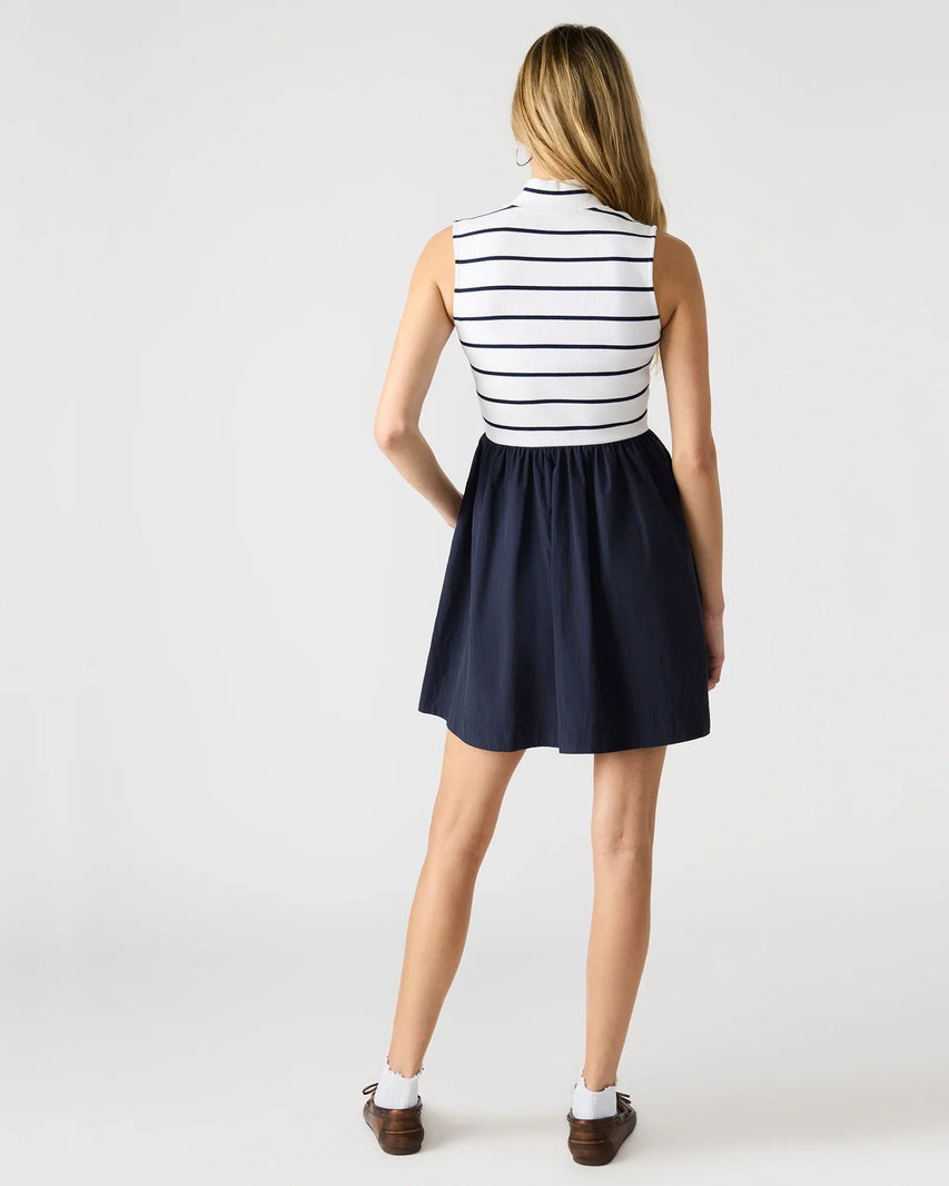 LYON DRESS STRIPED BLUE MULTI - Clothing - Steve Madden Canada