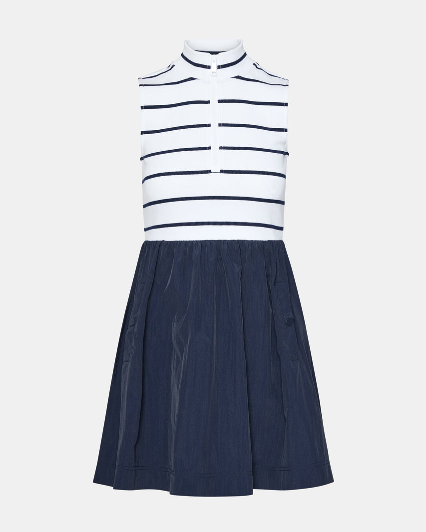 LYON DRESS STRIPED BLUE MULTI - Clothing - Steve Madden Canada