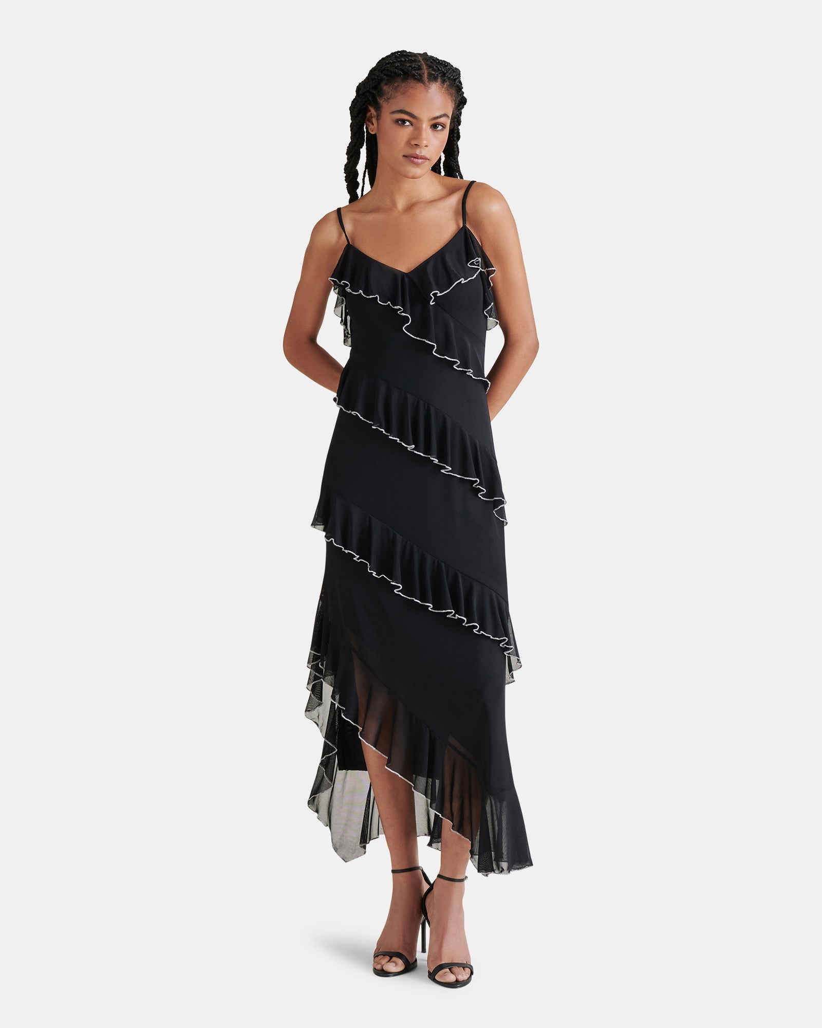AIDA DRESS BLACK - Clothing - Steve Madden Canada