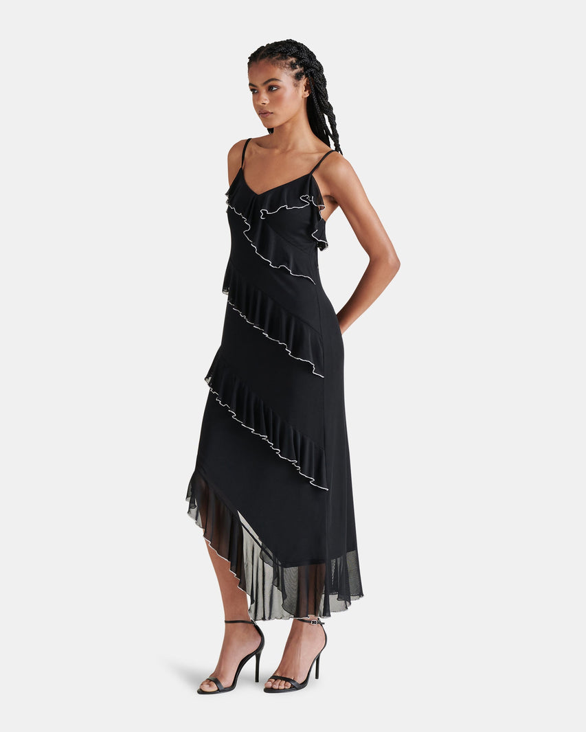 AIDA DRESS BLACK - Clothing - Steve Madden Canada