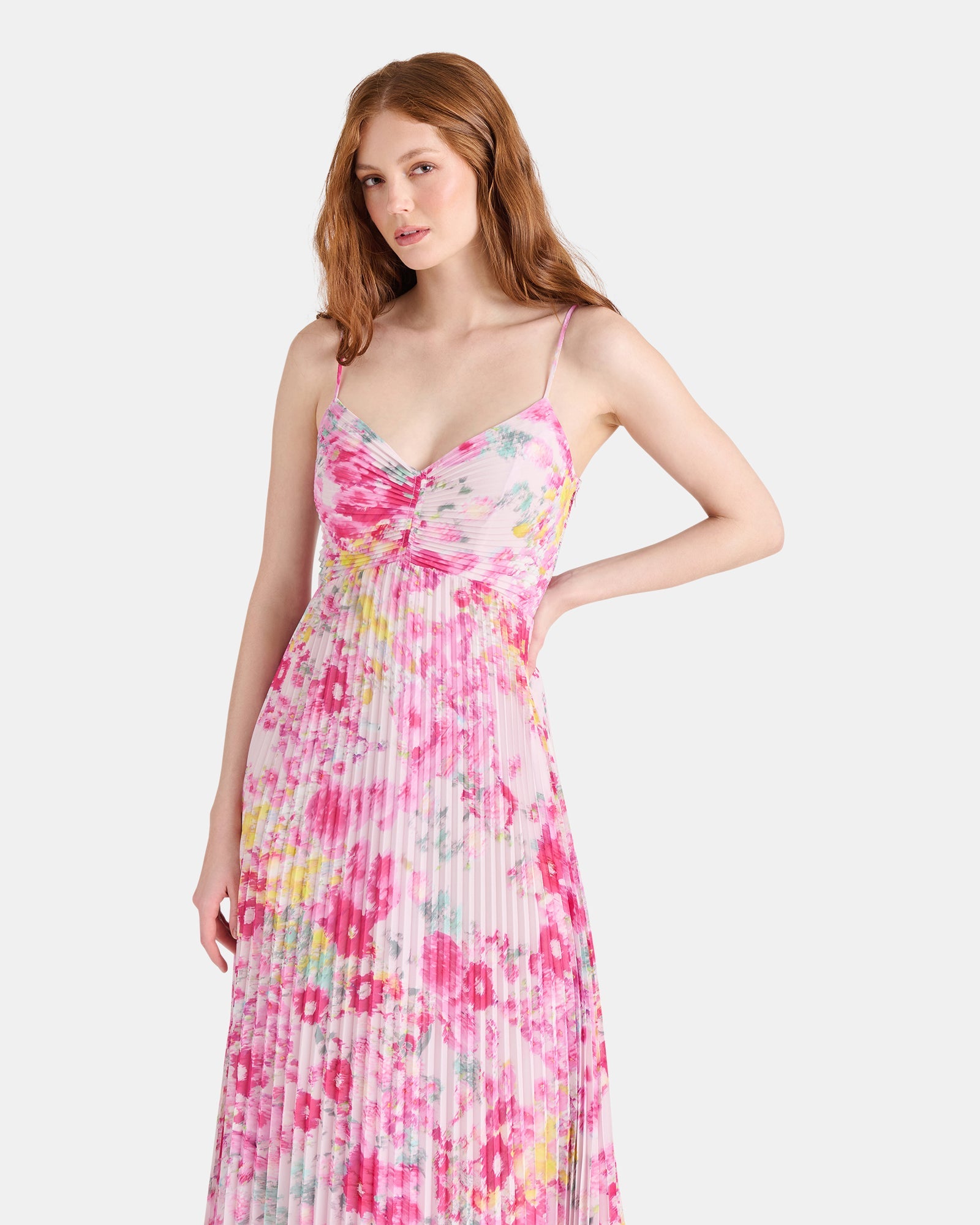 RAY DRESS PINK MULTI - Clothing - Steve Madden Canada