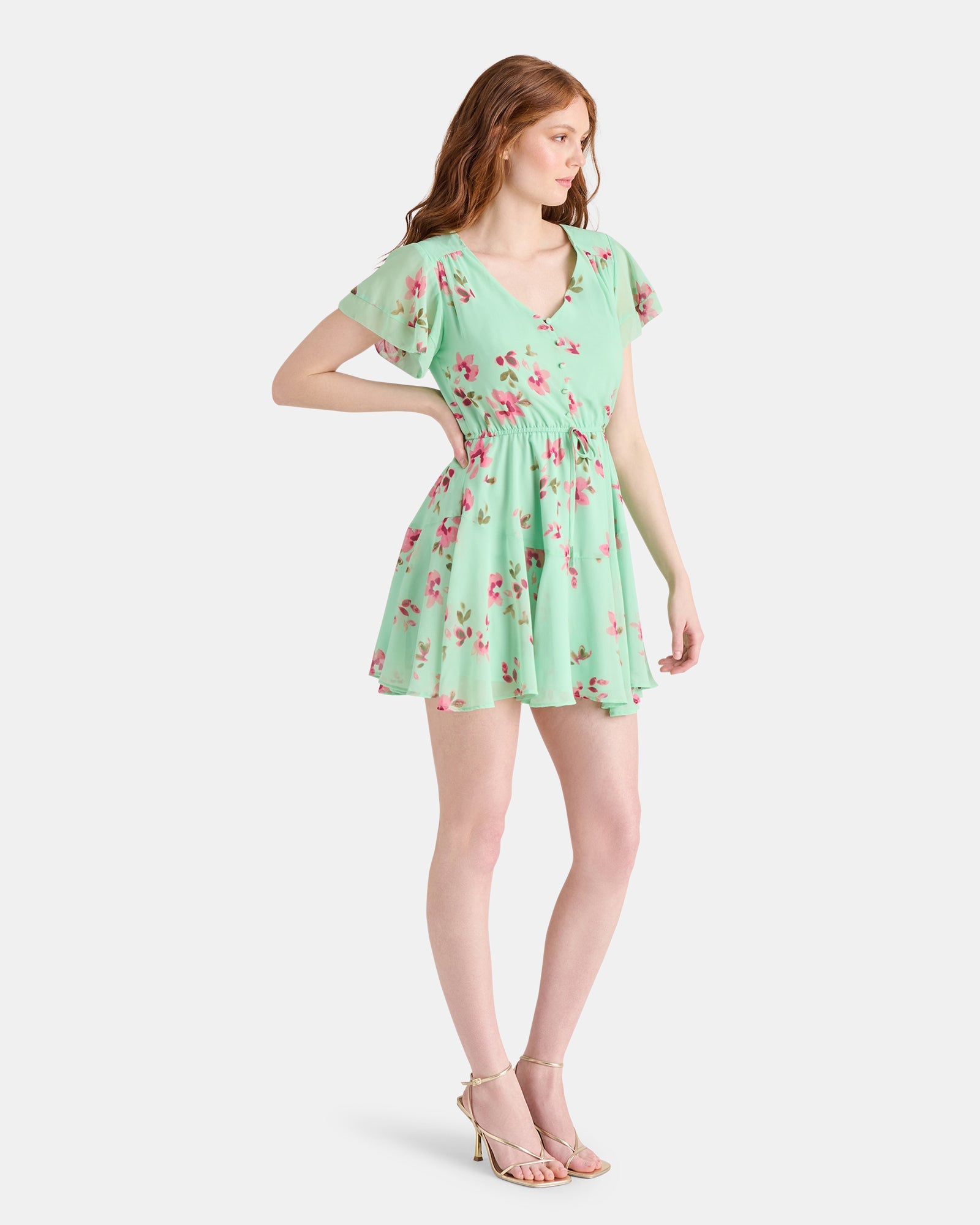 KIRSTY DRESS GREEN - Clothing - Steve Madden Canada