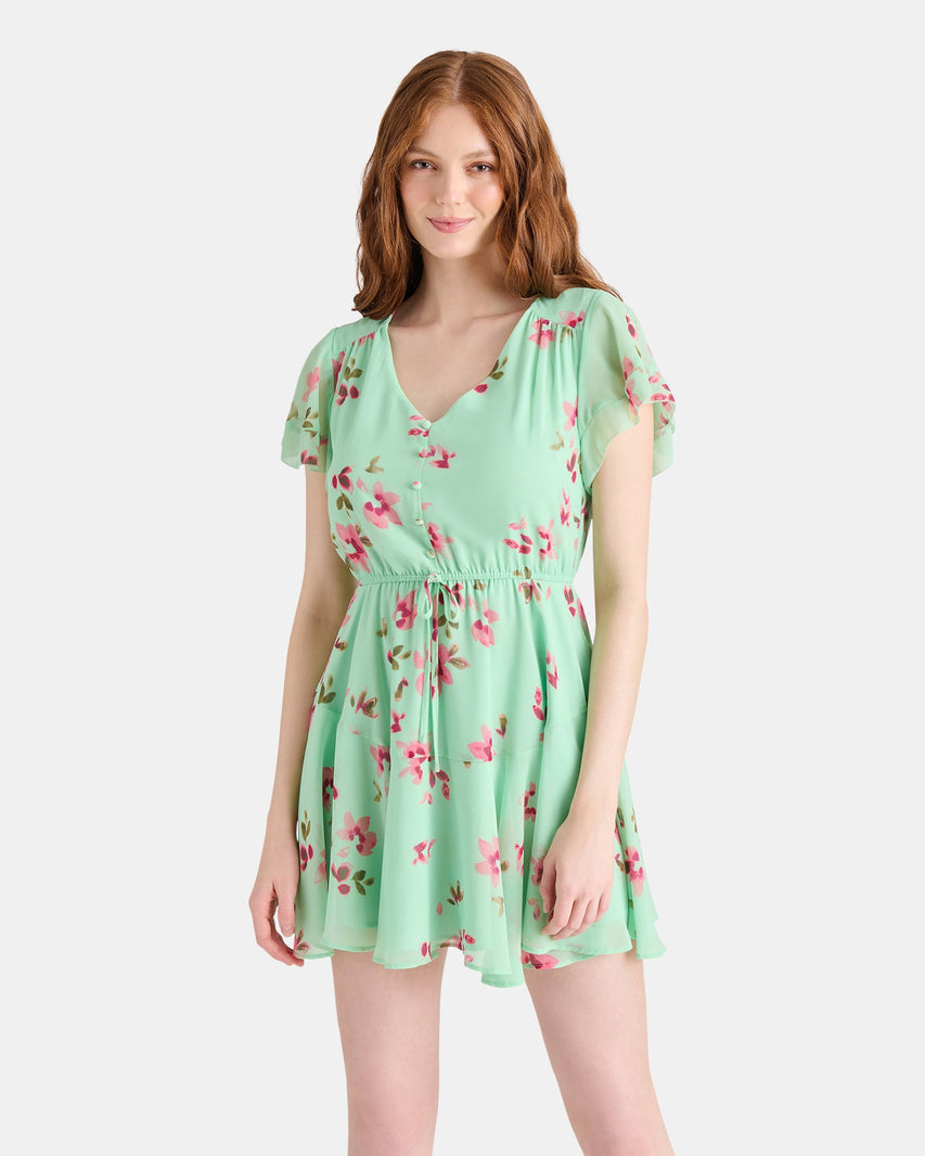 KIRSTY DRESS GREEN - Clothing - Steve Madden Canada