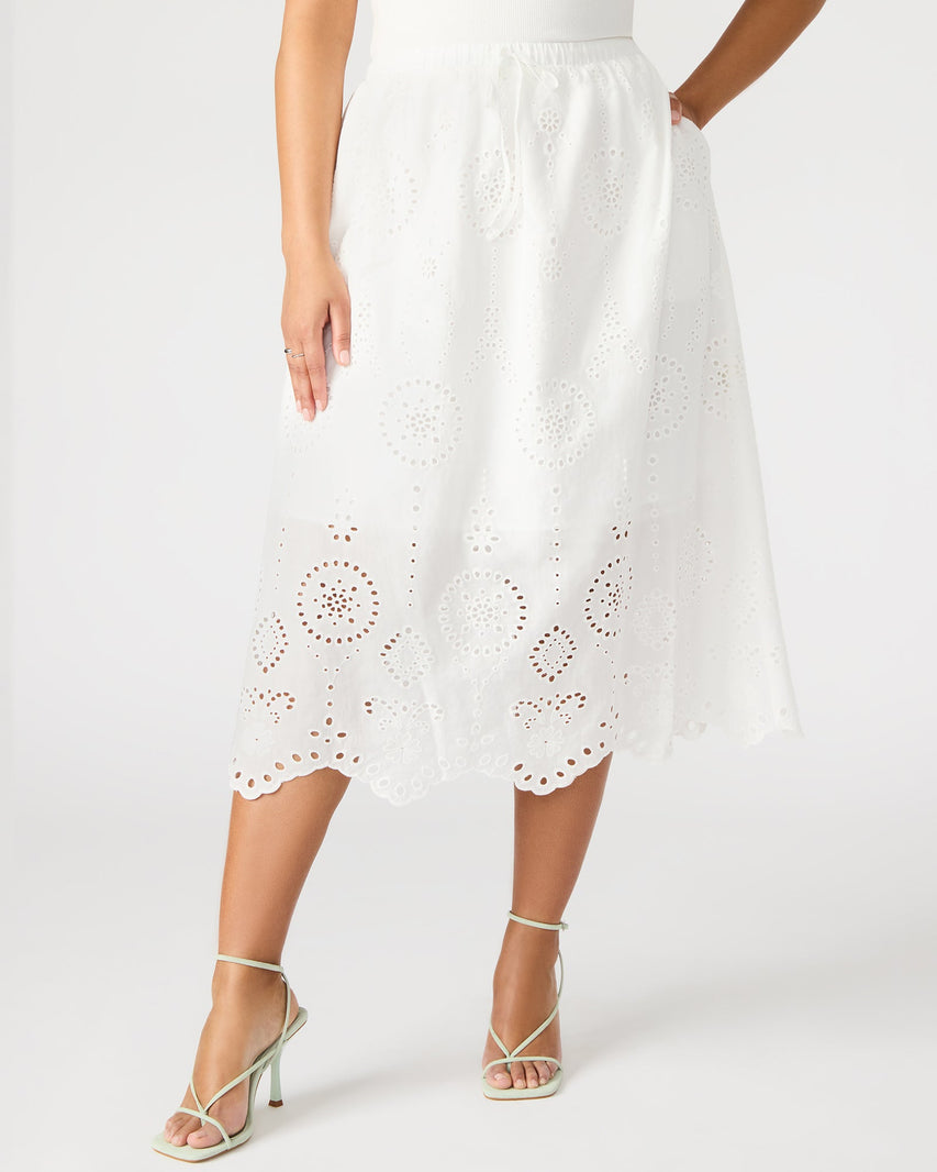 ANAISA SKIRT WHITE - Clothing - Steve Madden Canada