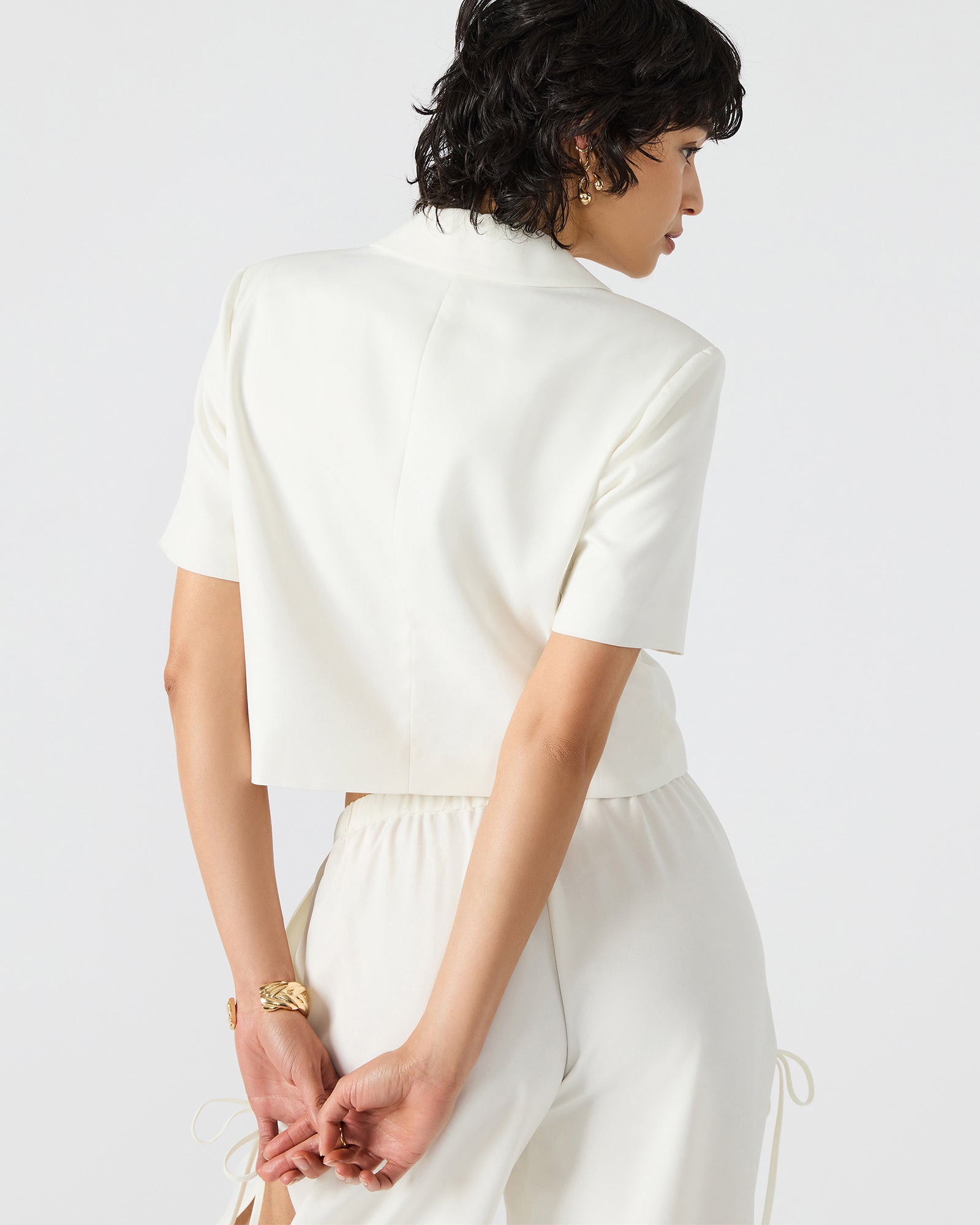 FIA BLAZER TOP WHITE - Clothing - Steve Madden Canada