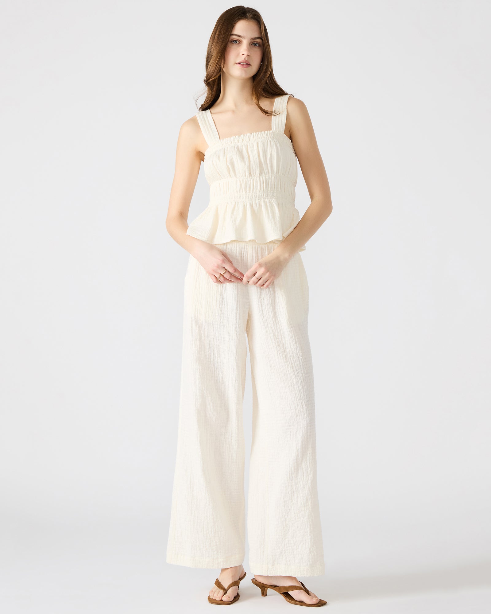 GABRIELLE TOP IVORY - Clothing - Steve Madden Canada