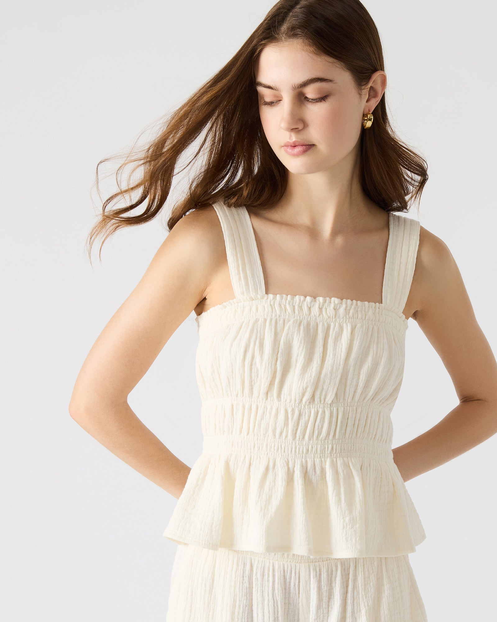 GABRIELLE TOP IVORY - Clothing - Steve Madden Canada