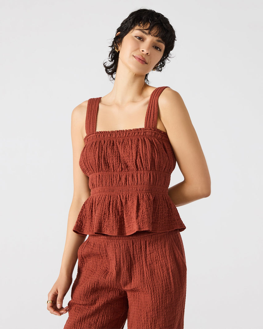 GABRIELLE TOP RUST - Clothing - Steve Madden Canada