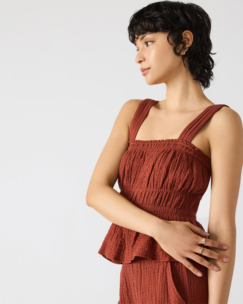 GABRIELLE TOP RUST - Clothing - Steve Madden Canada