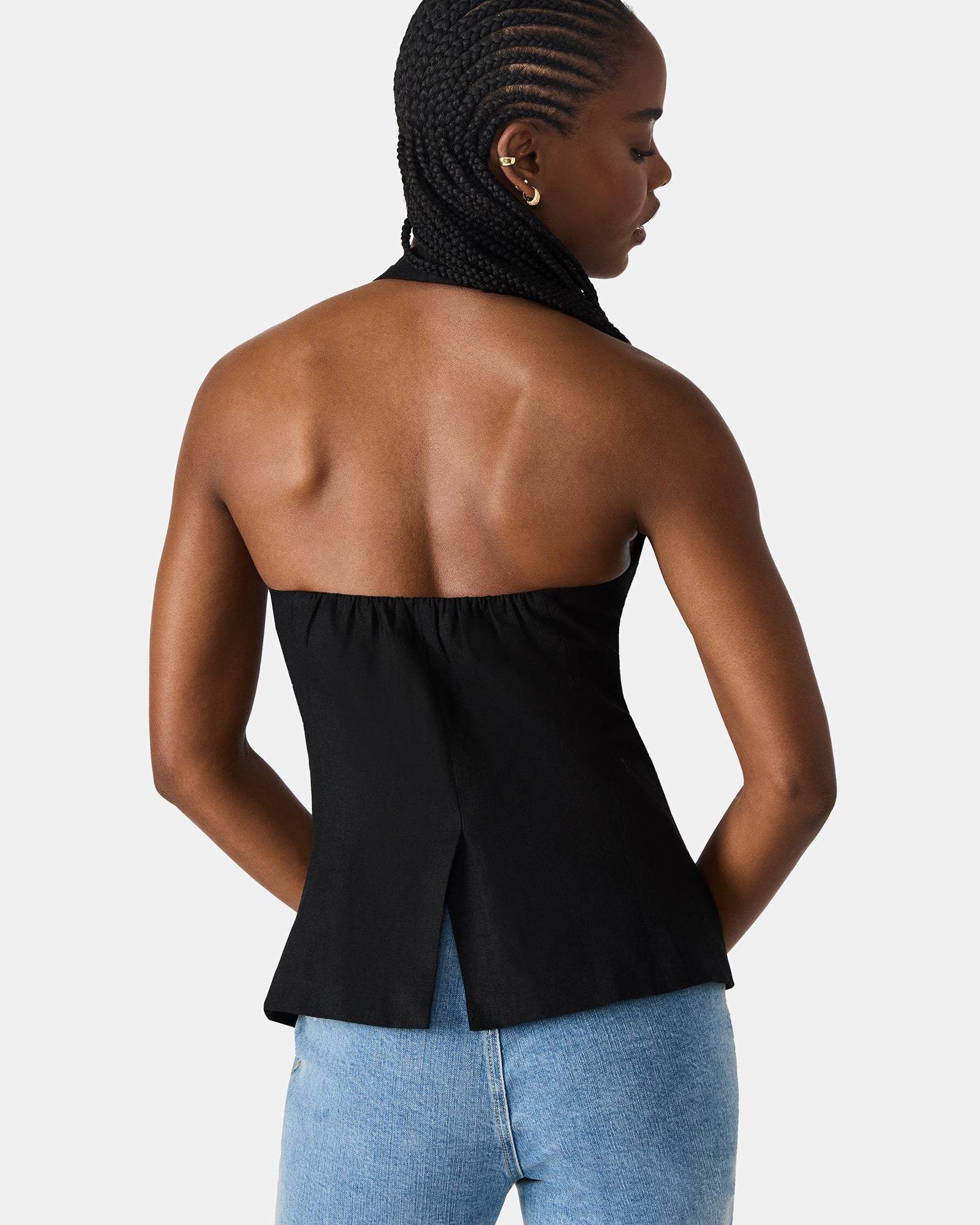 BRIELLE VEST BLACK - Clothing - Steve Madden Canada
