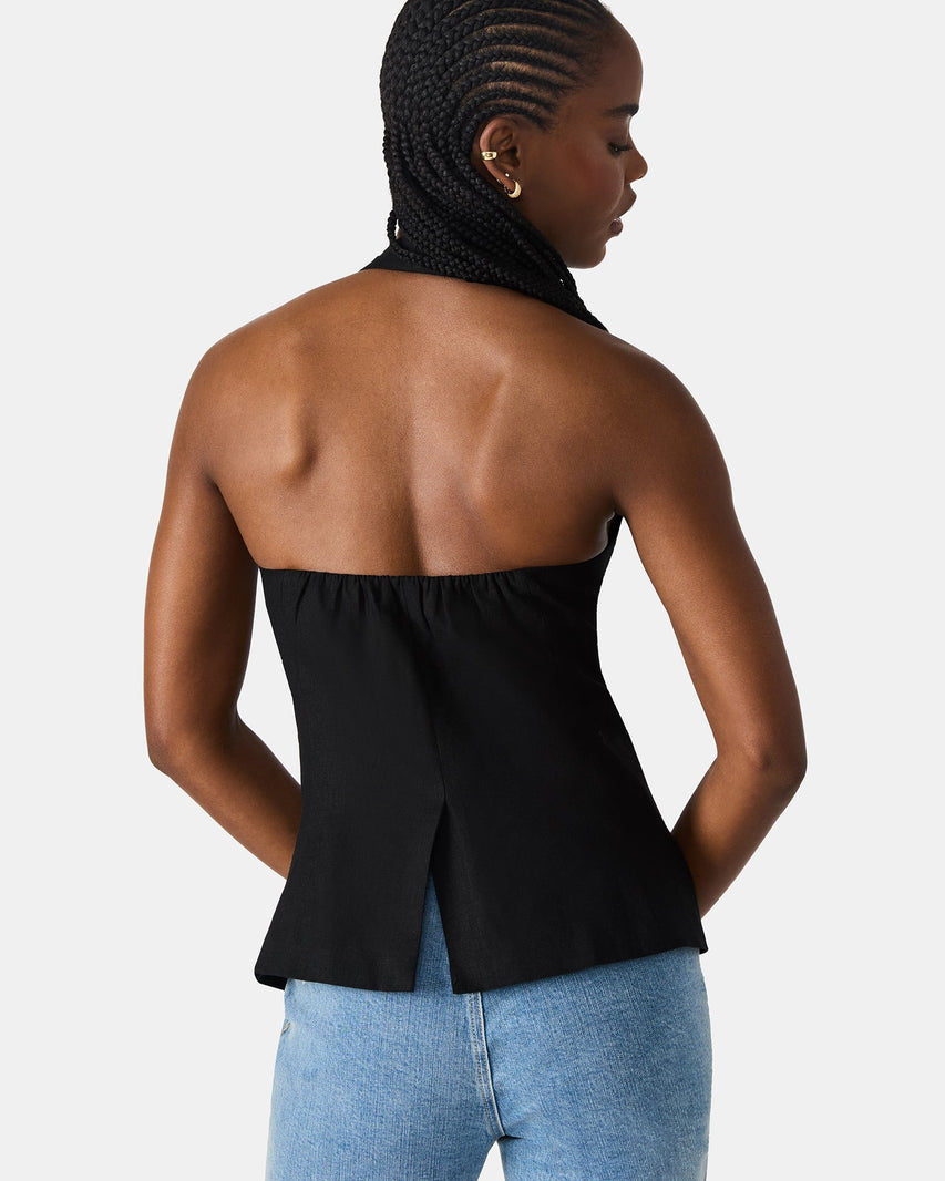 BRIELLE VEST BLACK - Clothing - Steve Madden Canada