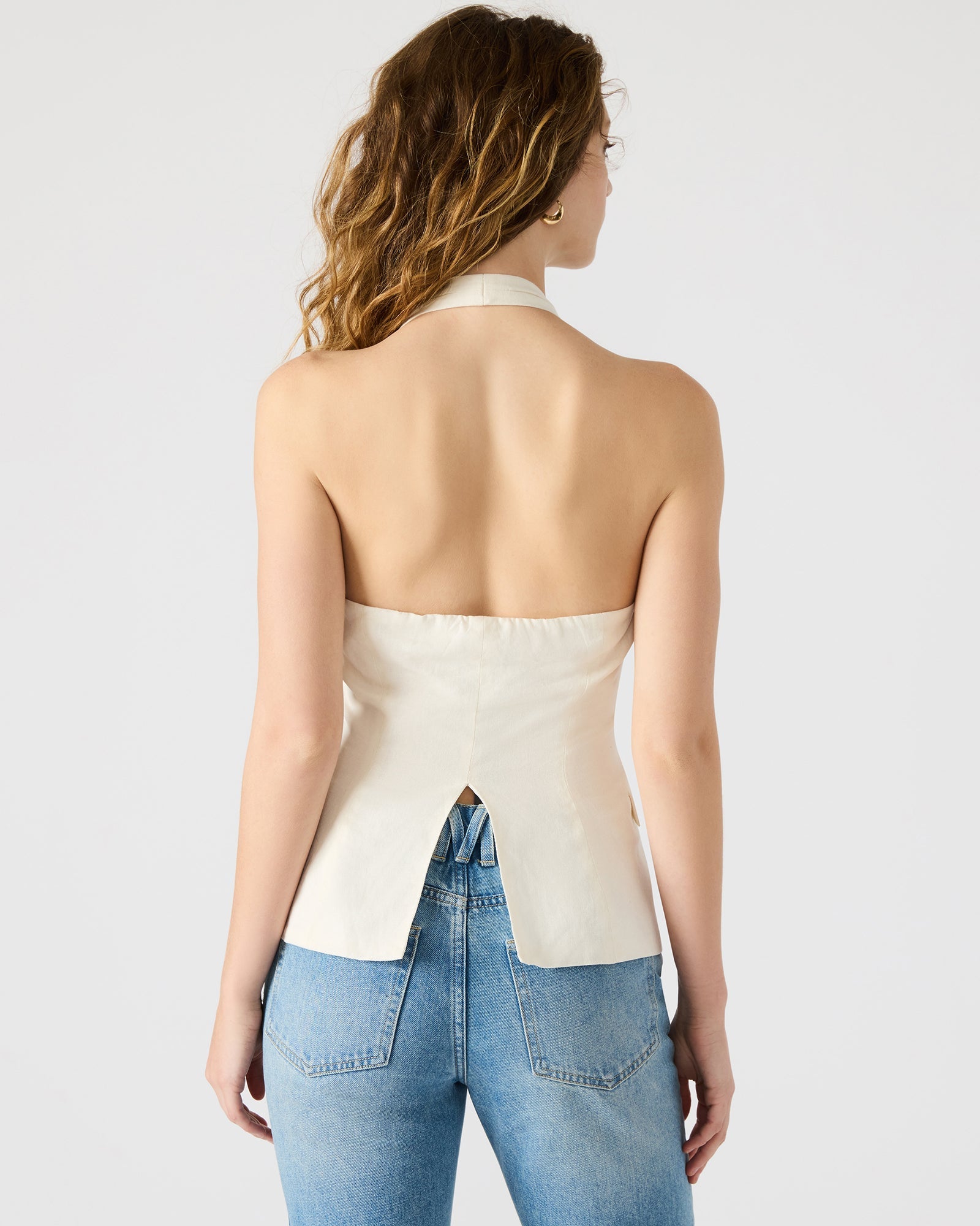 BRIELLE VEST IVORY - Clothing - Steve Madden Canada