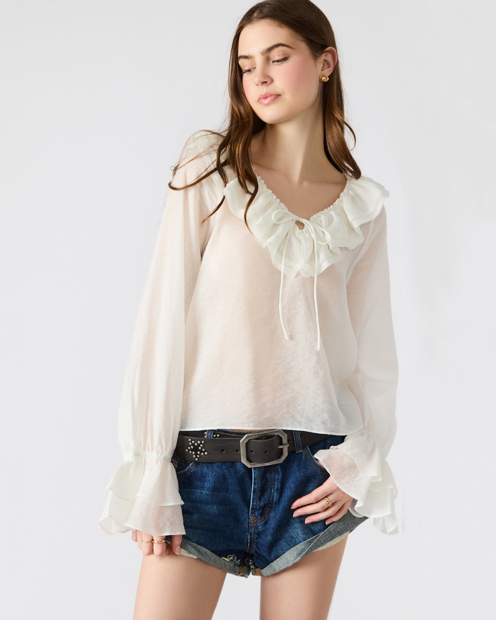 HAMPTON TOP WHITE - Clothing - Steve Madden Canada