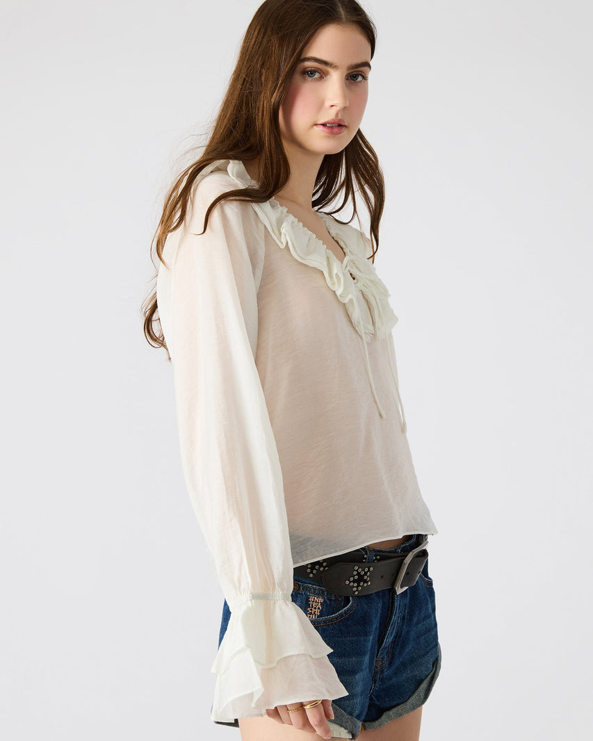 HAMPTON TOP WHITE - Clothing - Steve Madden Canada