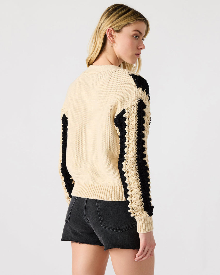 LUCAS CARDIGAN BLACK MULTI - Clothing - Steve Madden Canada