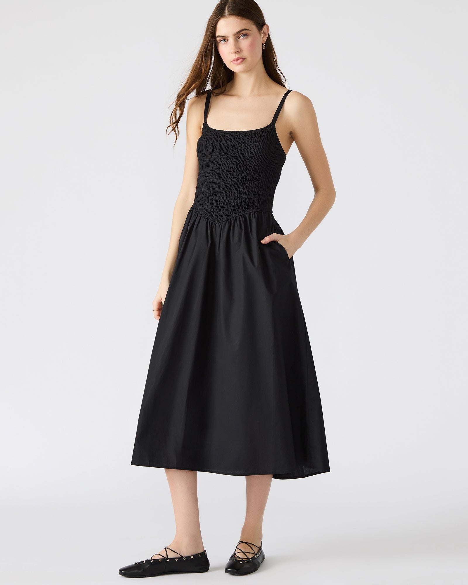 CODIE DRESS BLACK - Clothing - Steve Madden Canada