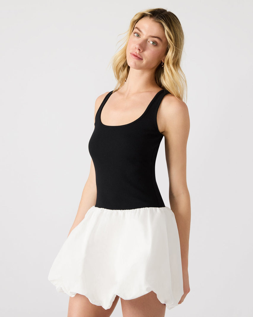 LINNEA DRESS BLACK MULTI - Clothing - Steve Madden Canada