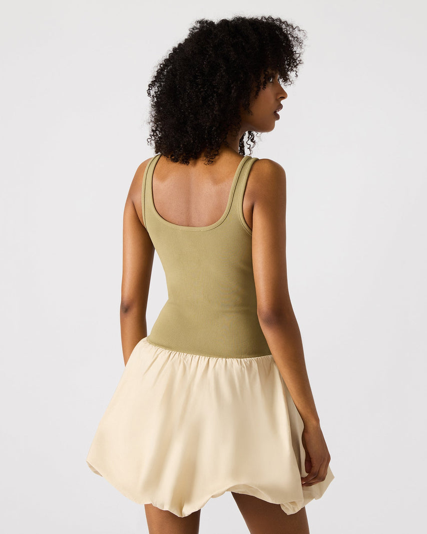 LINNEA DRESS KHAKI - Clothing - Steve Madden Canada