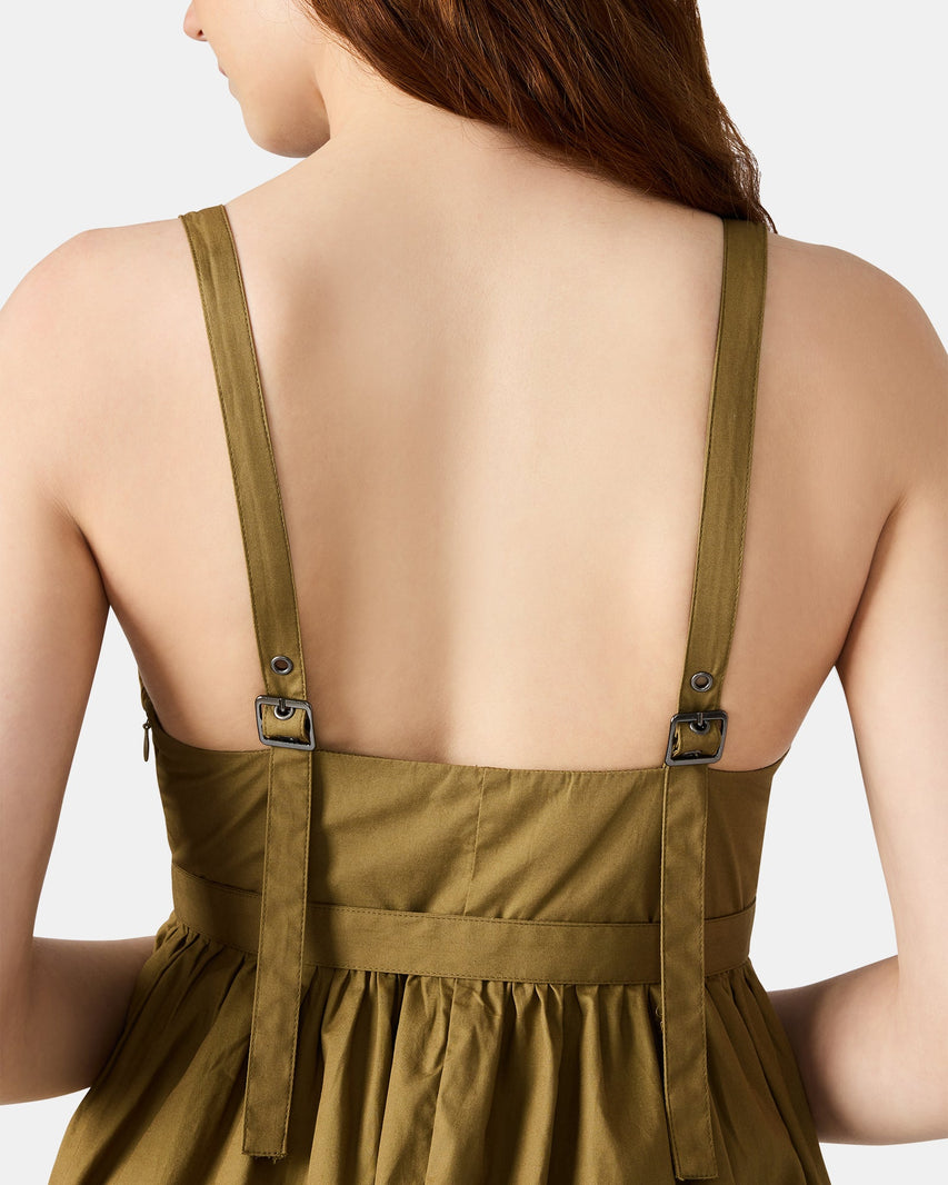 JUNO DRESS OLIVE - Clothing - Steve Madden Canada