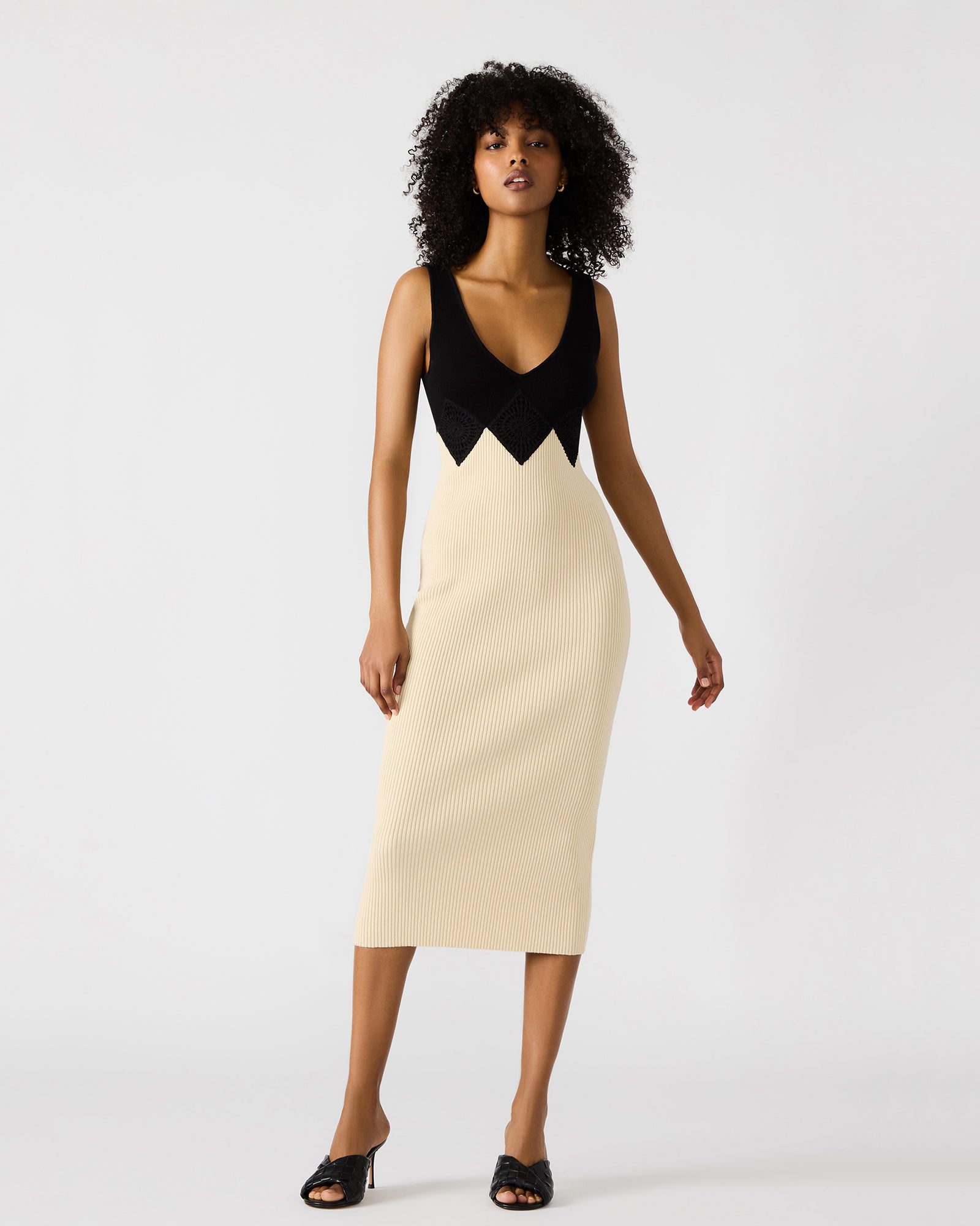 PRUNELLA DRESS BLACK MULTI - Clothing - Steve Madden Canada
