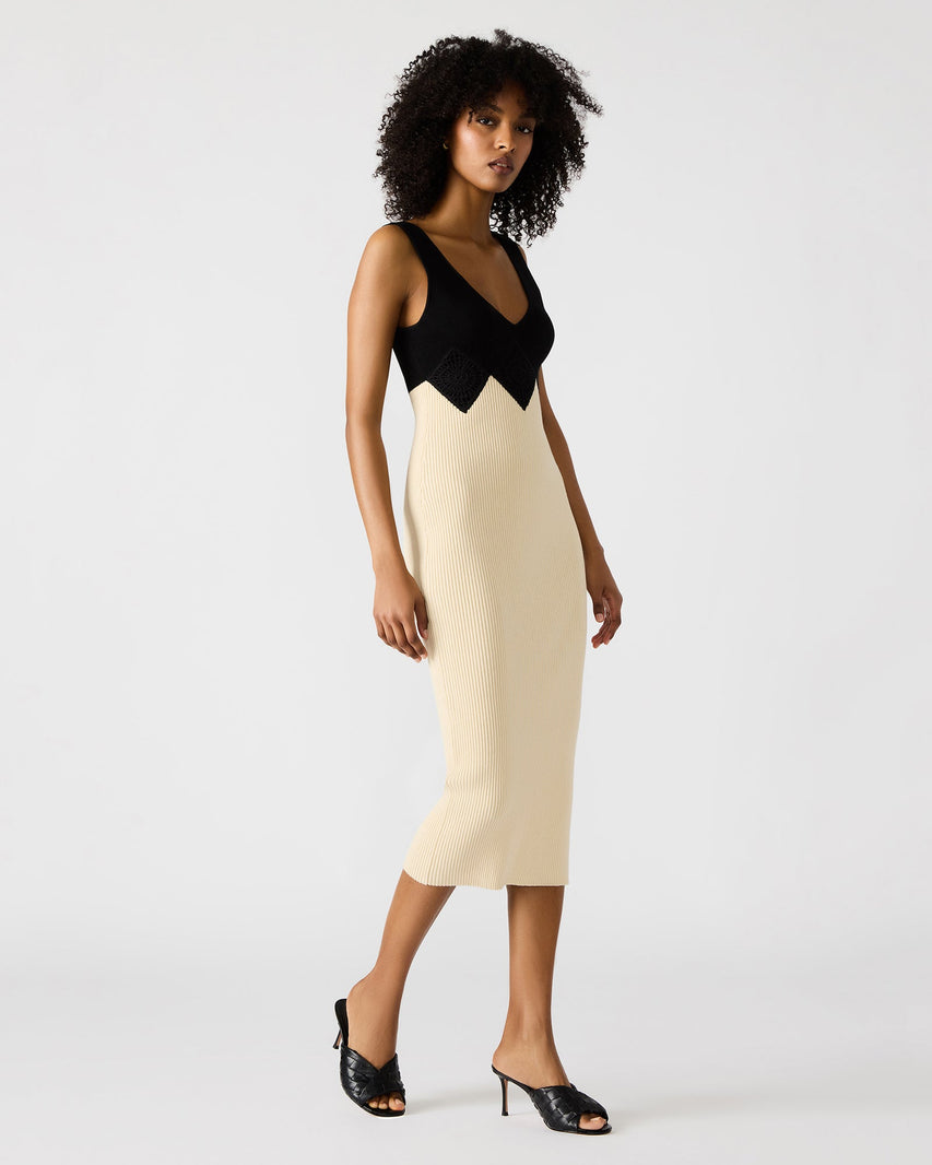 PRUNELLA DRESS BLACK MULTI - Clothing - Steve Madden Canada