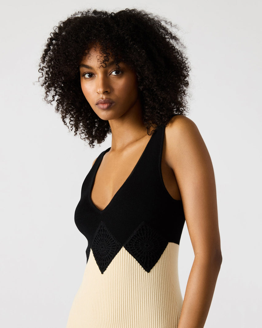 PRUNELLA DRESS BLACK MULTI - Clothing - Steve Madden Canada