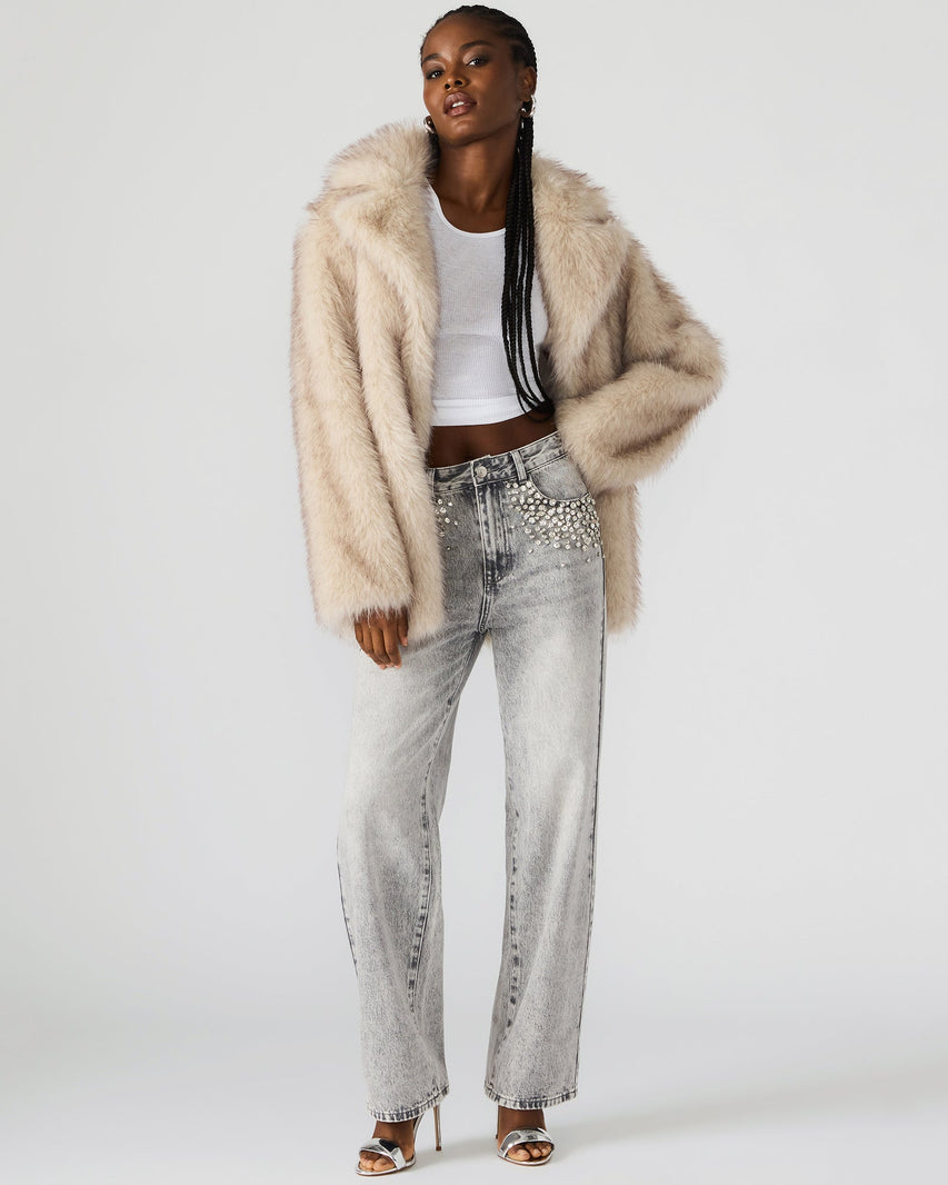 KINDRA COAT NATURAL - Clothing - Steve Madden Canada