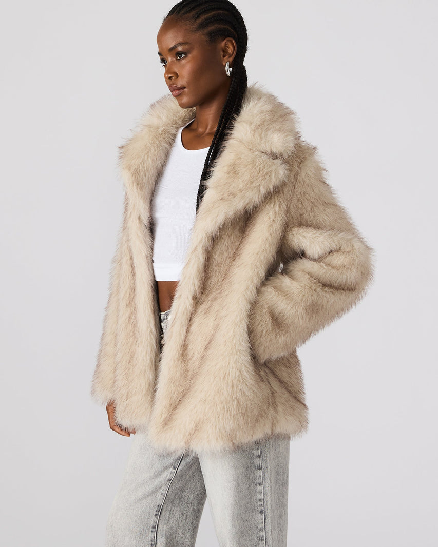 KINDRA COAT NATURAL - Clothing - Steve Madden Canada